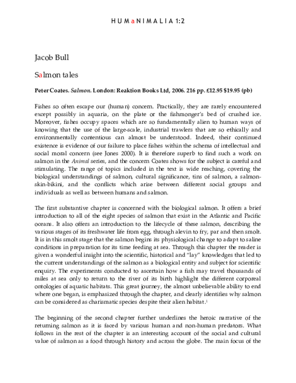 (PDF) Peter Coates, Salmon | jacob bull - Academia.edu