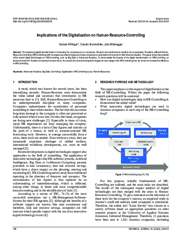(PDF) Implications of the Digitalization on Human-Resource-Controlling