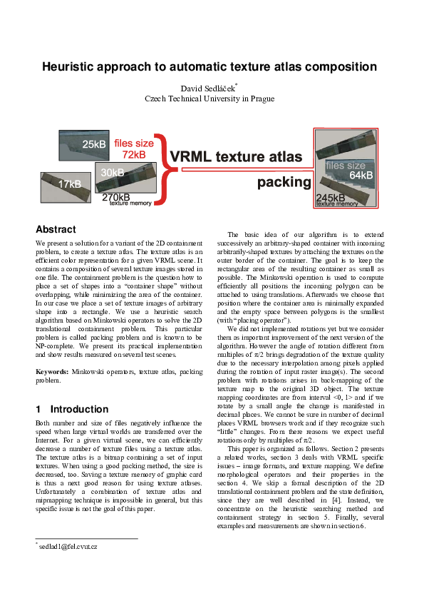 (PDF) Heuristic approach to automatic texture atlas composition