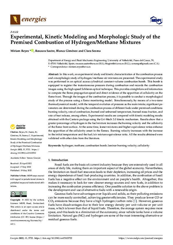(PDF) Experimental, Kinetic Modeling and Morphologic Study of the ...