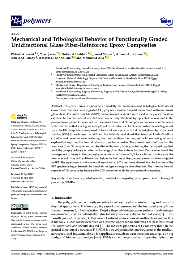 (PDF) Mechanical and Tribological Behavior of Functionally Graded ...