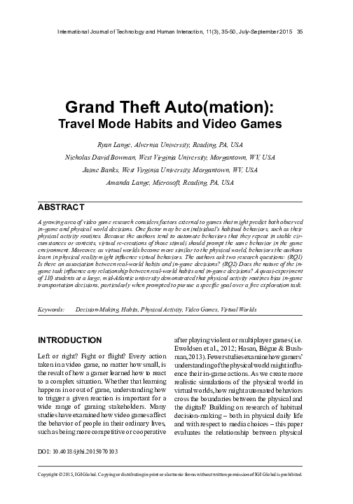 (PDF) Grand Theft Auto(mation)