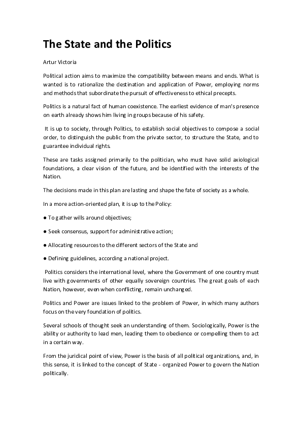 (PDF) The State and the Politics