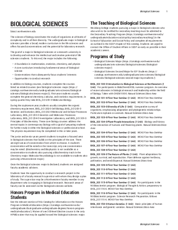 (PDF) The Biological Sciences