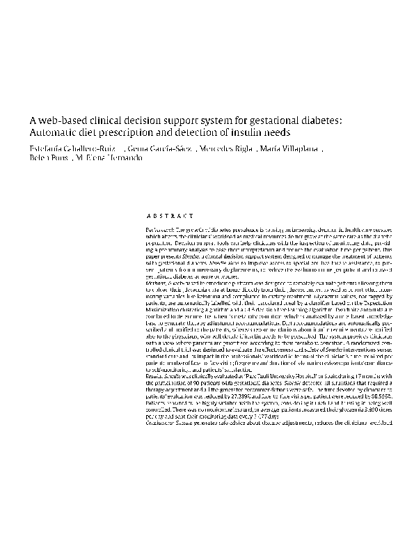 (PDF) A web-based clinical decision support system for gestational ...