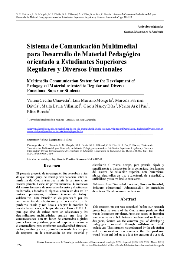 (PDF) Sistema de Comunicación Multimedial para Desarrollo de Material ...