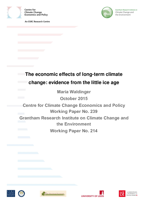 (PDF) The Economic Effects of Long-Term Climate Change: Evidence from ...