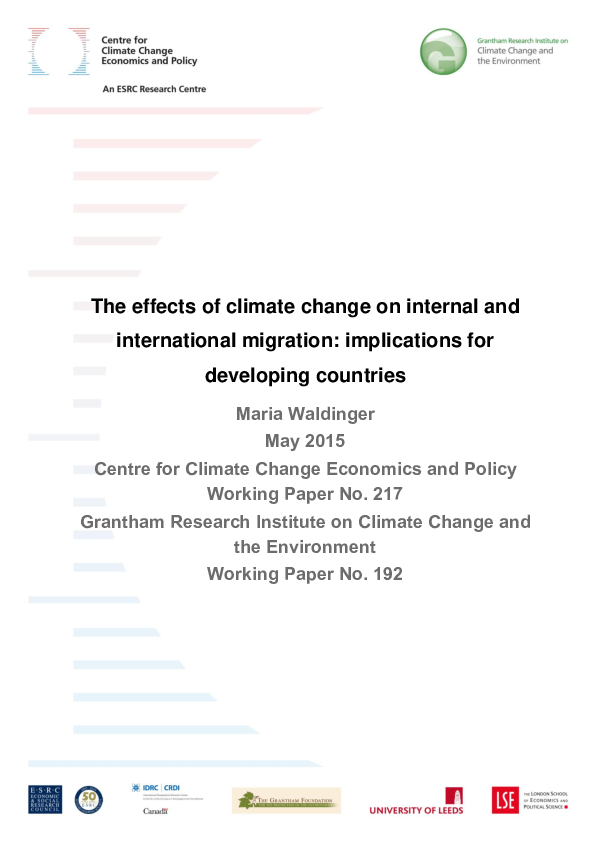 (PDF) The effects of climate change on internal and international ...