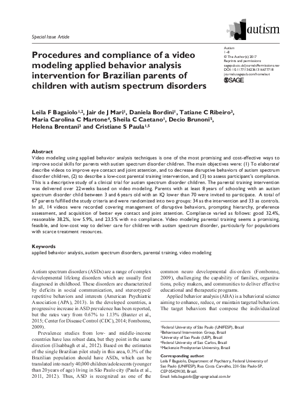 (PDF) Procedures and compliance of a video modeling applied behavior ...