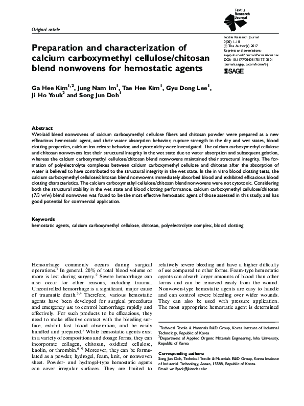 (PDF) Preparation and characterization of calcium carbonate/low-density ...
