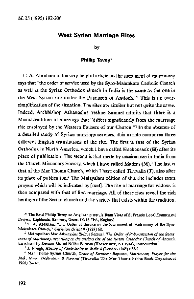 (PDF) West Syrian Marriage Rites