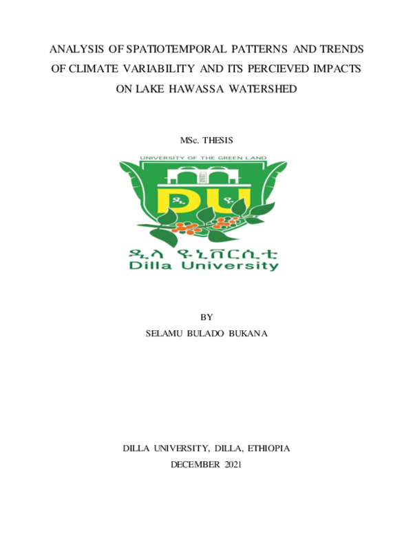 (PDF) ANALYSIS OF SPATIOTEMPORAL PATTERNS AND TRENDS OF CLIMATE ...