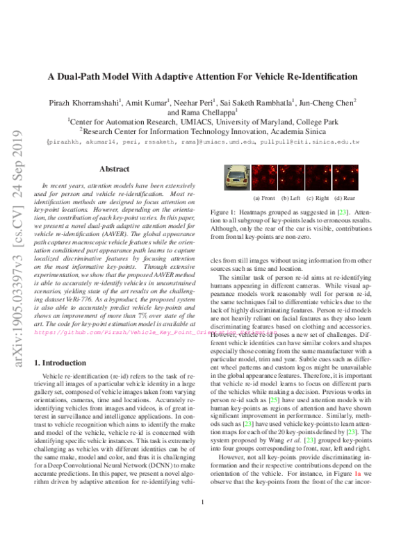 (PDF) A Dual-Path Model With Adaptive Attention for Vehicle Re ...
