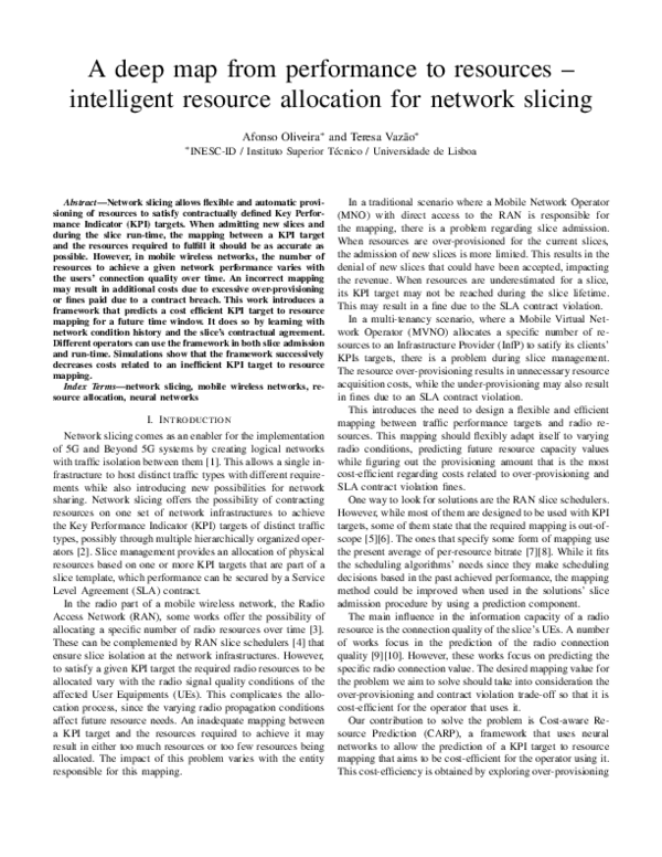 (PDF) A deep map from performance to resources - intelligent resource ...