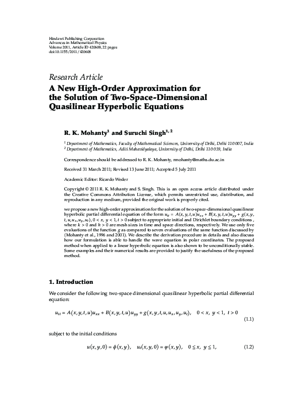 (PDF) A New High-Order Approximation for the Solution of Two-Space ...