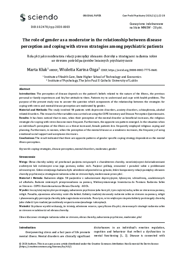 (PDF) The role of gender as a moderator in the relationship between ...