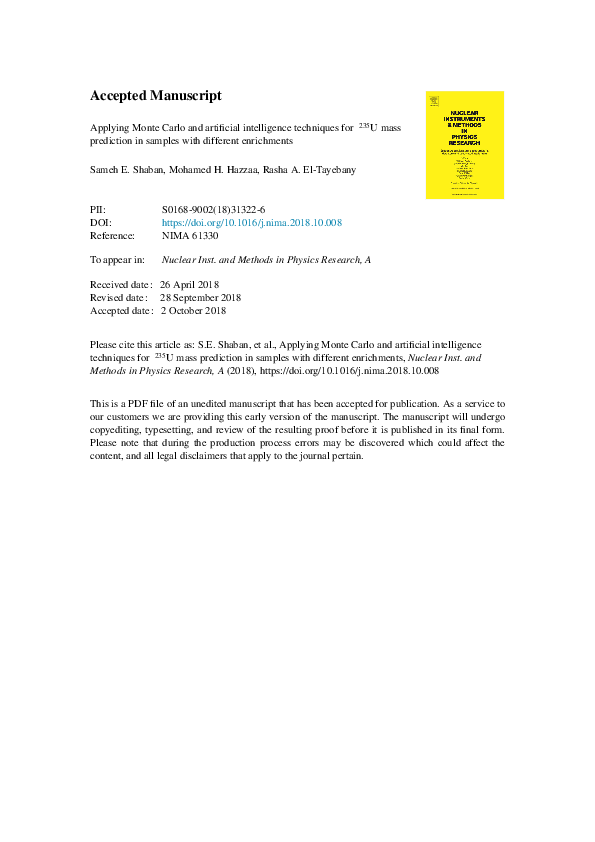 (PDF) Applying Monte Carlo and artificial intelligence techniques for ...