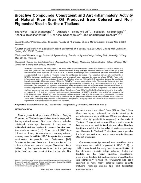(PDF) Bioactive Compounds Constituent and Anti-Inflammatory Activity of ...