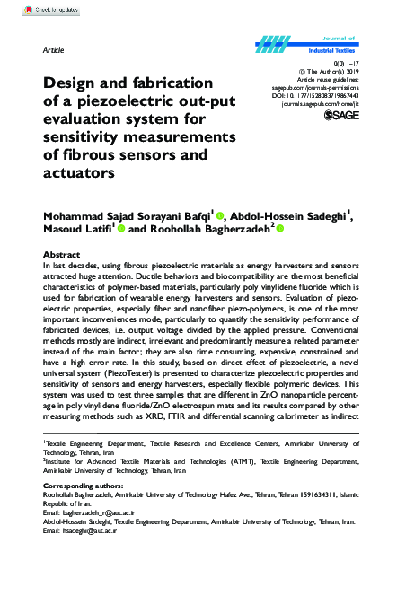 (PDF) Design and fabrication of a piezoelectric out-put evaluation ...