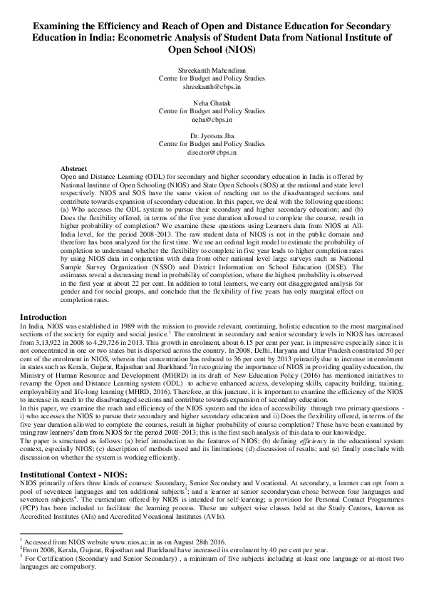 (PDF) Examining the Efficiency and Reach of Open and Distance Education ...