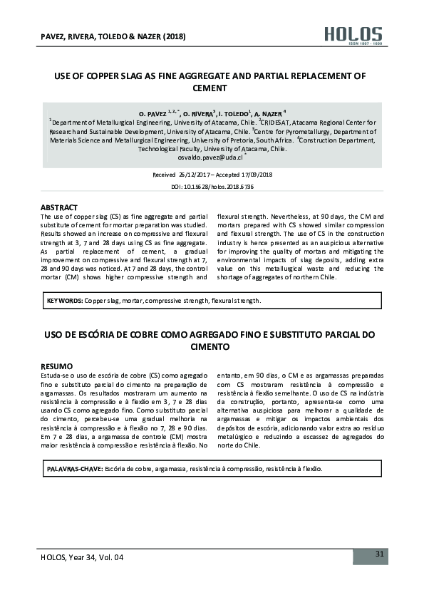 (PDF) Use of Copper Slag as Fine Aggregate and Partial Replacement of ...