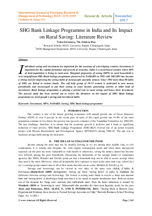 pdf-shg-bank-linkage-programme-in-india-and-its-impact-on-rural