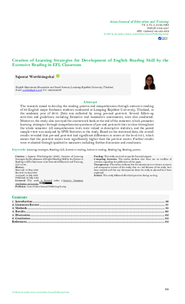 (PDF) Creation of Learning Strategies for Development of English ...