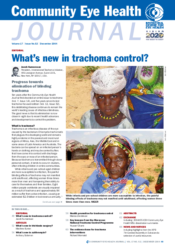 (PDF) What ’ s new in trachoma control ? Jacob Kumaresan ARTICLES 52 ...