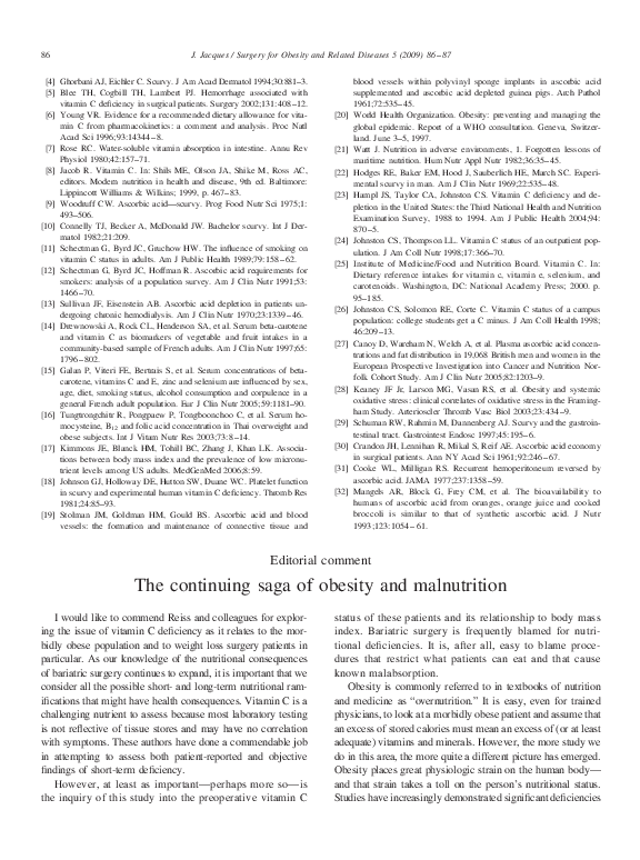 (PDF) The continuing saga of obesity and malnutrition