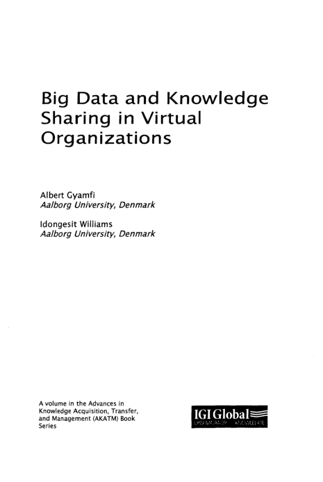 (PDF) Big Data and Knowledge Sharing in Virtual Organizations