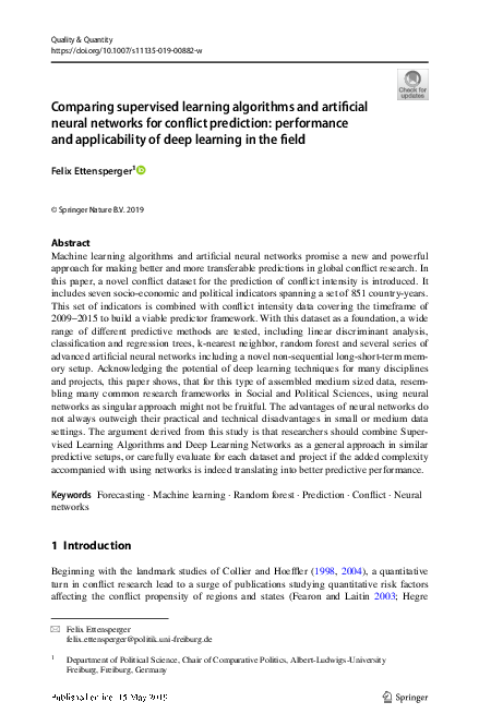 (PDF) Comparing supervised learning algorithms and artificial neural ...