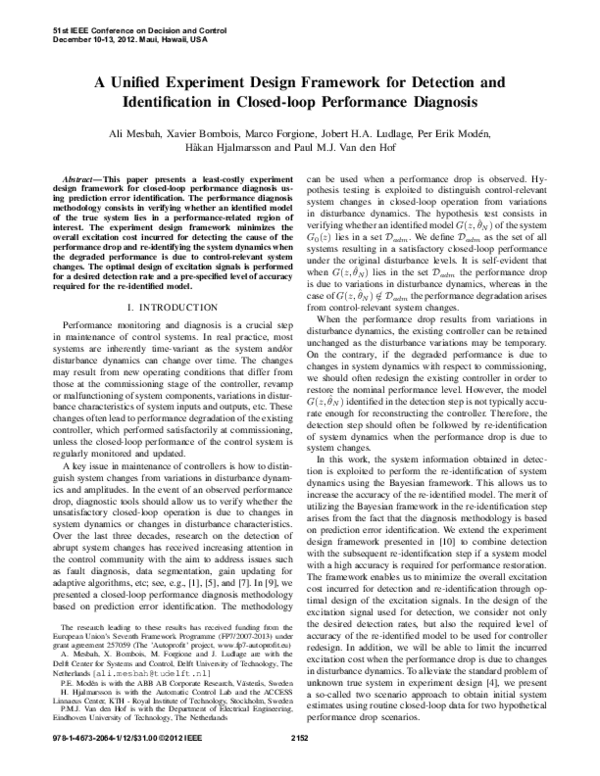 (PDF) A unified experiment design framework for detection and ...