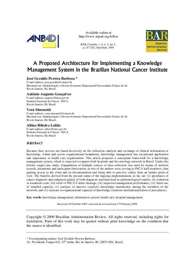 (PDF) A proposed architecture for implementing a knowledge management ...