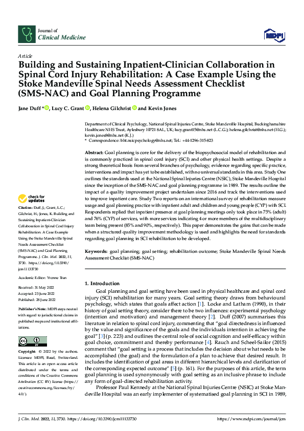(PDF) Building and Sustaining Inpatient-Clinician Collaboration in ...
