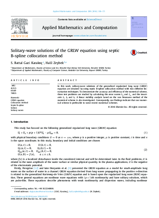 (PDF) Solitary-wave solutions of the GRLW equation using septic B ...