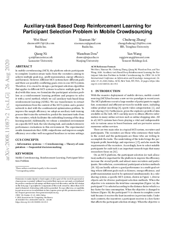 (PDF) Auxiliary-task Based Deep Reinforcement Learning for Participant ...