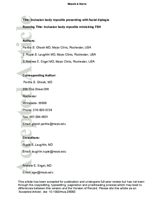 (PDF) Inclusion-body myositis presenting with facial diplegia | Ruple ...