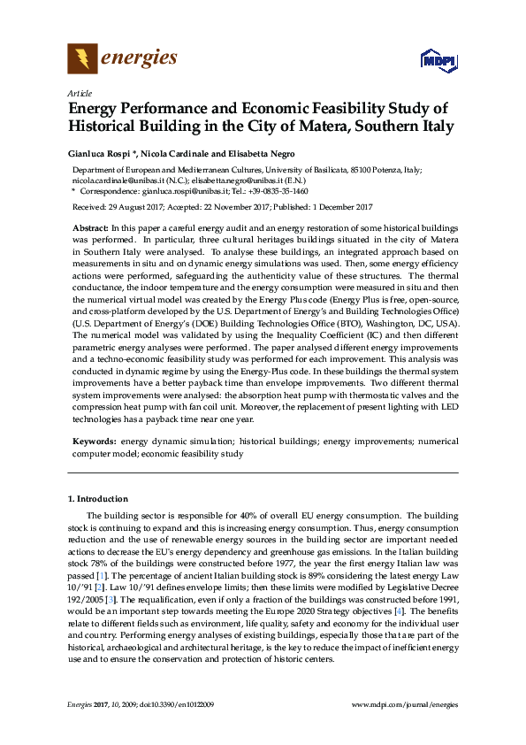 Image showcasing (PDF) Energy Performance and Economic Feasibility Study of Historical ...