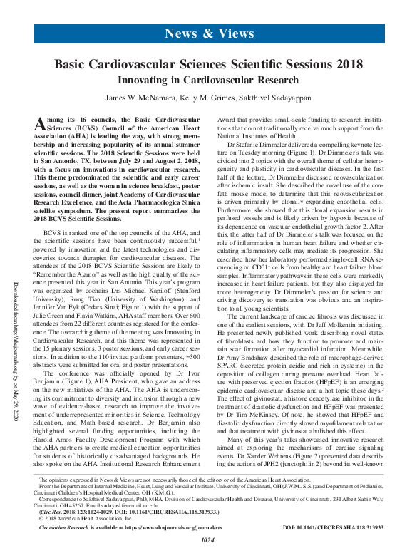 (PDF) Basic Cardiovascular Sciences Scientific Sessions 2018