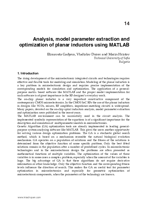 (PDF) Analysis, Model Parameter Extraction and Optimization of Planar ...