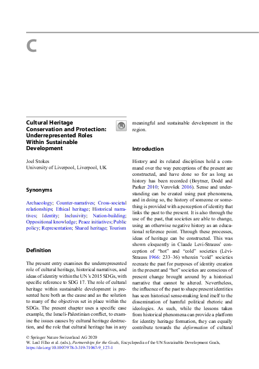 (PDF) Cultural Heritage Conservation and Protection: Underrepresented ...