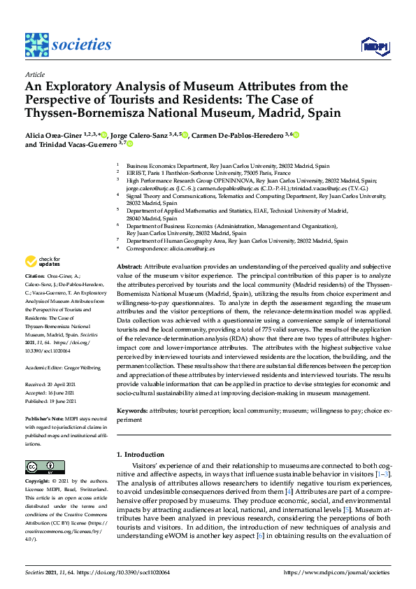 (PDF) An Exploratory Analysis of Museum Attributes from the Perspective ...