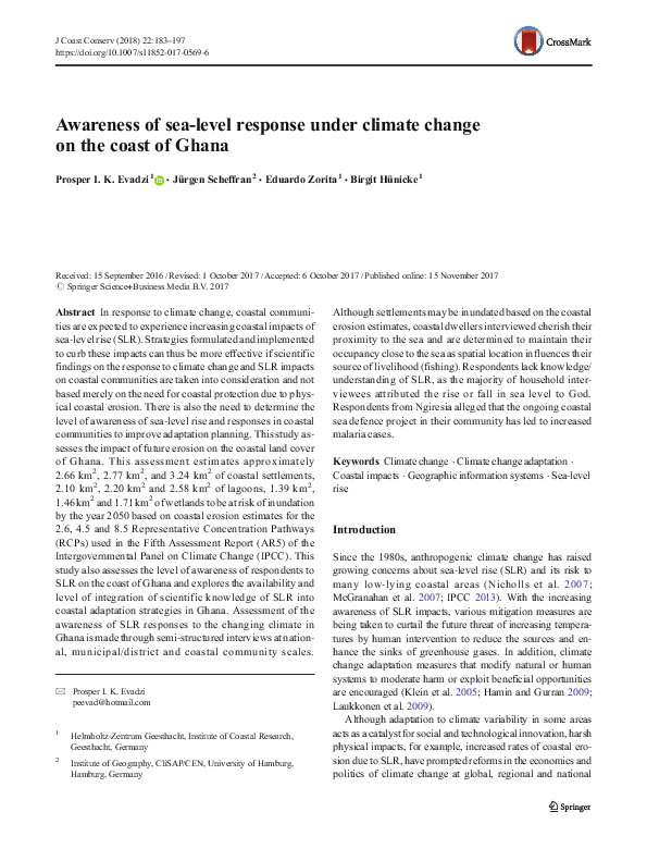 (PDF) Awareness of sea-level response under climate change on the coast ...