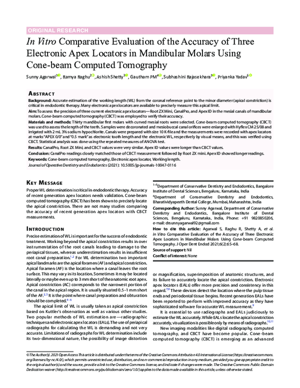 (PDF) In Vitro Comparative Evaluation of the Accuracy of Three ...
