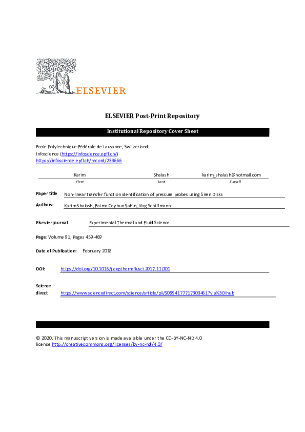  pdf non linear transfer function identification of pressure probes