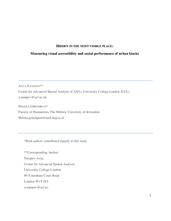 (PDF) Hidden in the most visible place: measuring visual accessibility ...