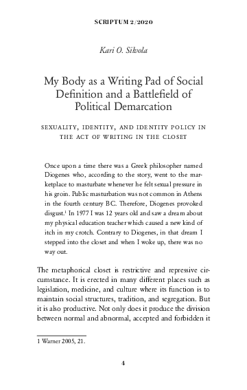 (PDF) My Body as a Writing Pad of Social Definition and a Battlefield ...