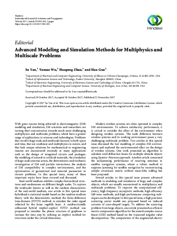 (PDF) Advanced Modeling and Simulation Methods for Multiphysics and ...