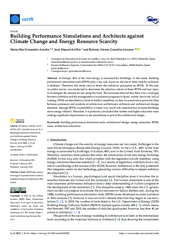 (PDF) Building Performance Simulations and Architects against Climate ...