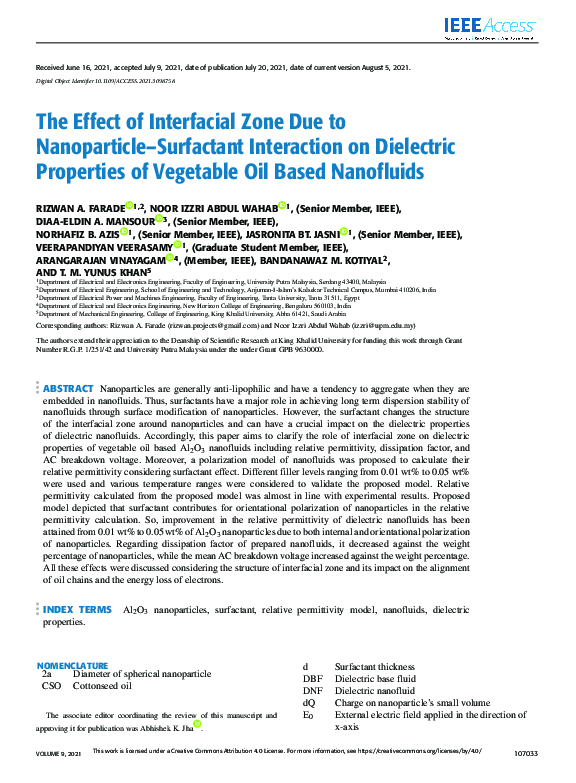 (PDF) The Effect of Interfacial Zone Due to Nanoparticle–Surfactant ...